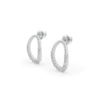 Load image into Gallery viewer, Oval Pebble Diamond Earrings | Diamond earrings | Everyday earrings
