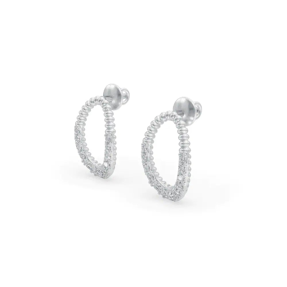 Oval Pebble Diamond Earrings | Diamond earrings | Everyday earrings