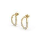 Load image into Gallery viewer, Oval Pebble Diamond Earrings | Diamond earrings | Everyday earrings
