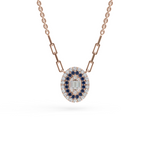 Load image into Gallery viewer, Tennis Blue 925 Sterling Silver Lab Grown Diamond Pendant
