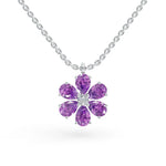 Load image into Gallery viewer, Purple Flora Pendant
