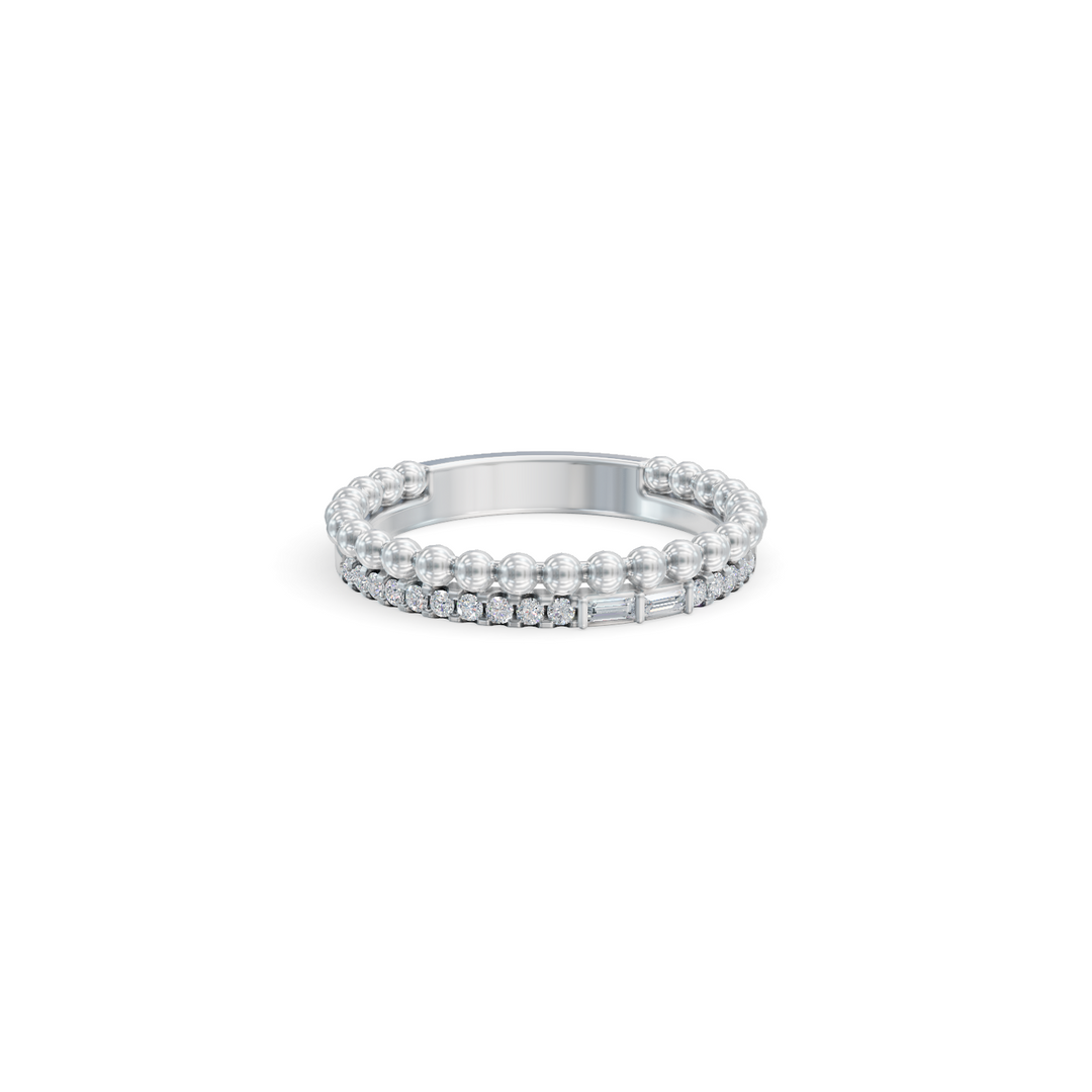 Chaandee Bubble 925 Sterling Silver Lab Grown Diamond Ring