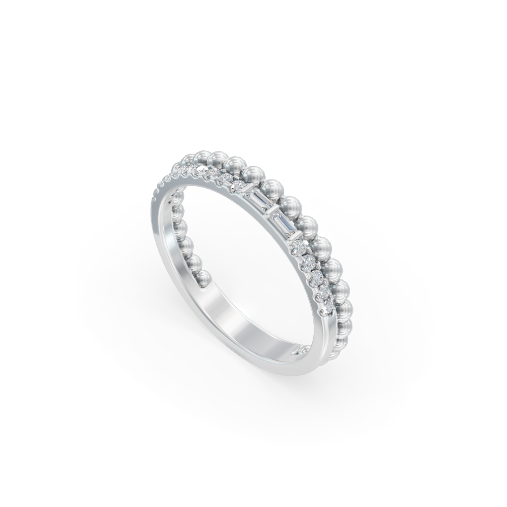 Chaandee Bubble 925 Sterling Silver Lab Grown Diamond Ring