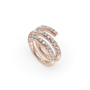 Spiral 925 Sterling Silver Lab Grown Diamond Ring