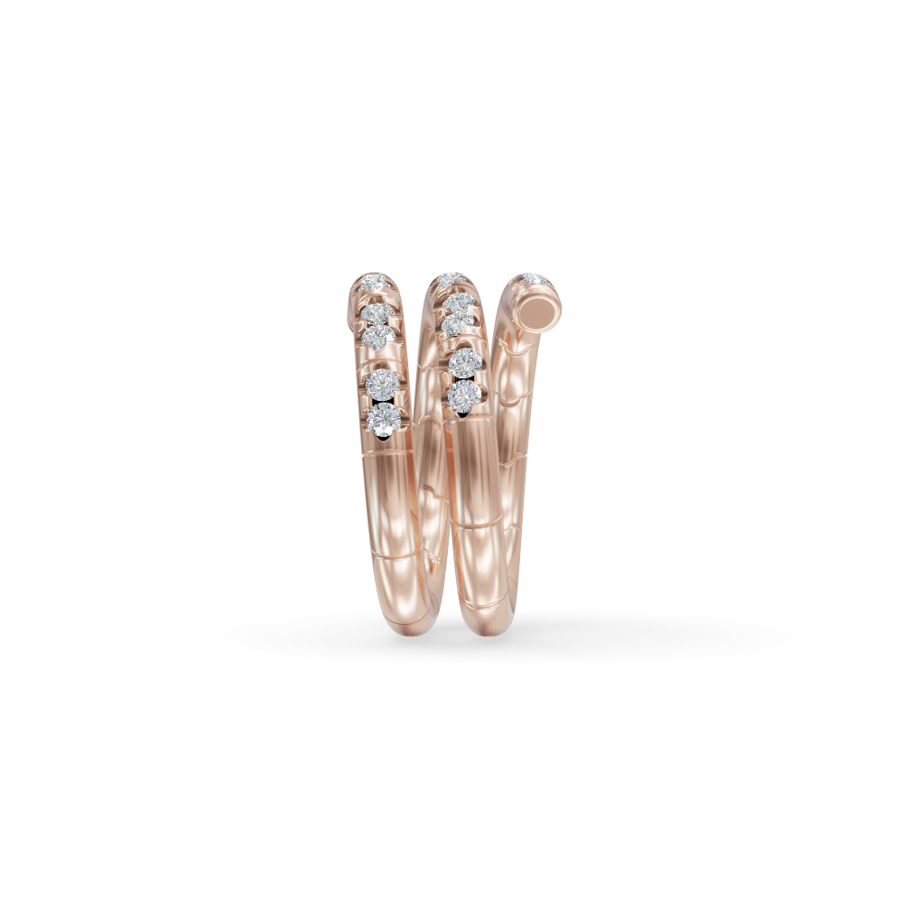 Spiral 925 Sterling Silver Lab Grown Diamond Ring