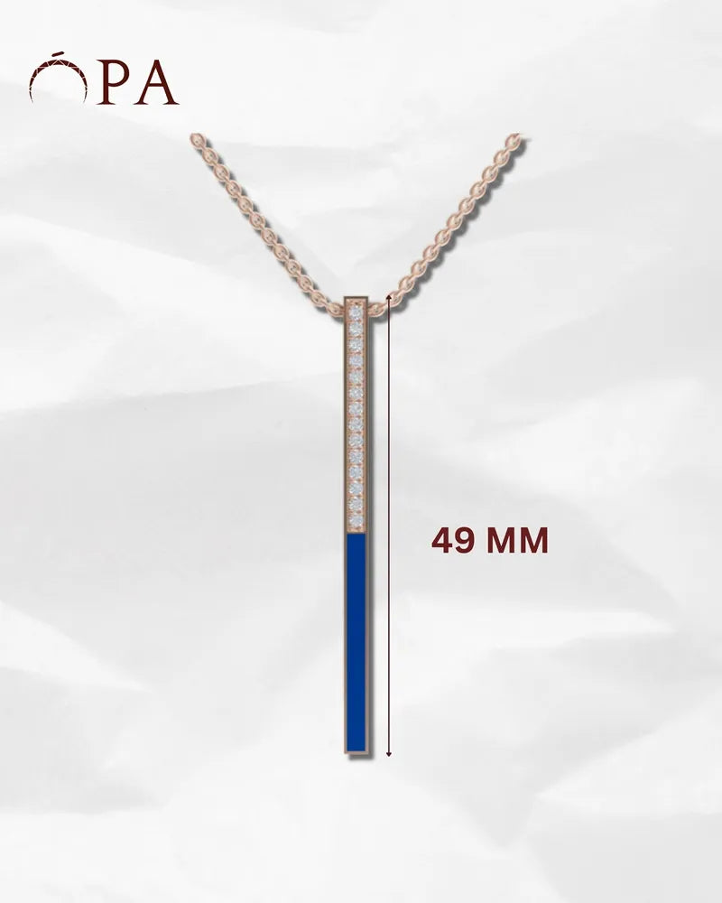 Sleek blue pendant