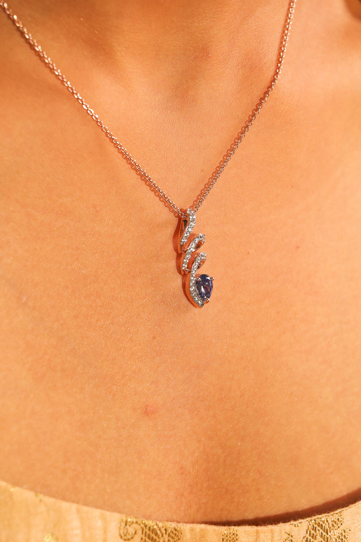 Tanzanite Twirl Pendant | Bold Diamond Jewelry