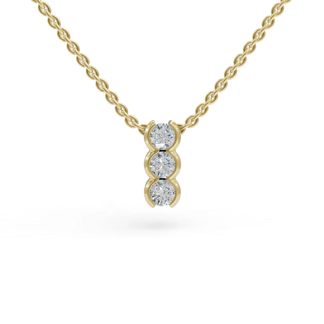 Trio Pendant | Three Diamond Pendant | Special Occasion Jewelry