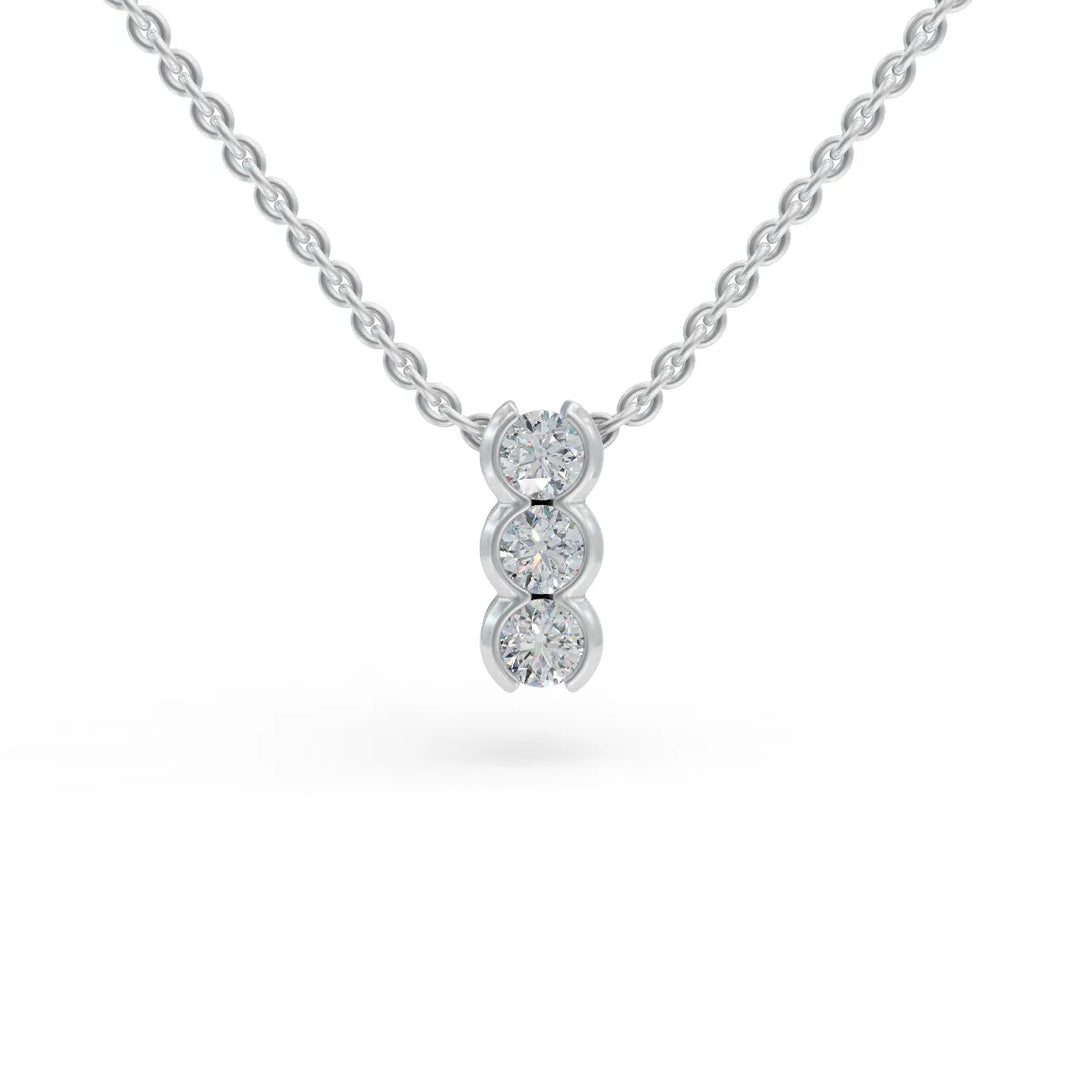 Trio Pendant | Three Diamond Pendant | Special Occasion Jewelry