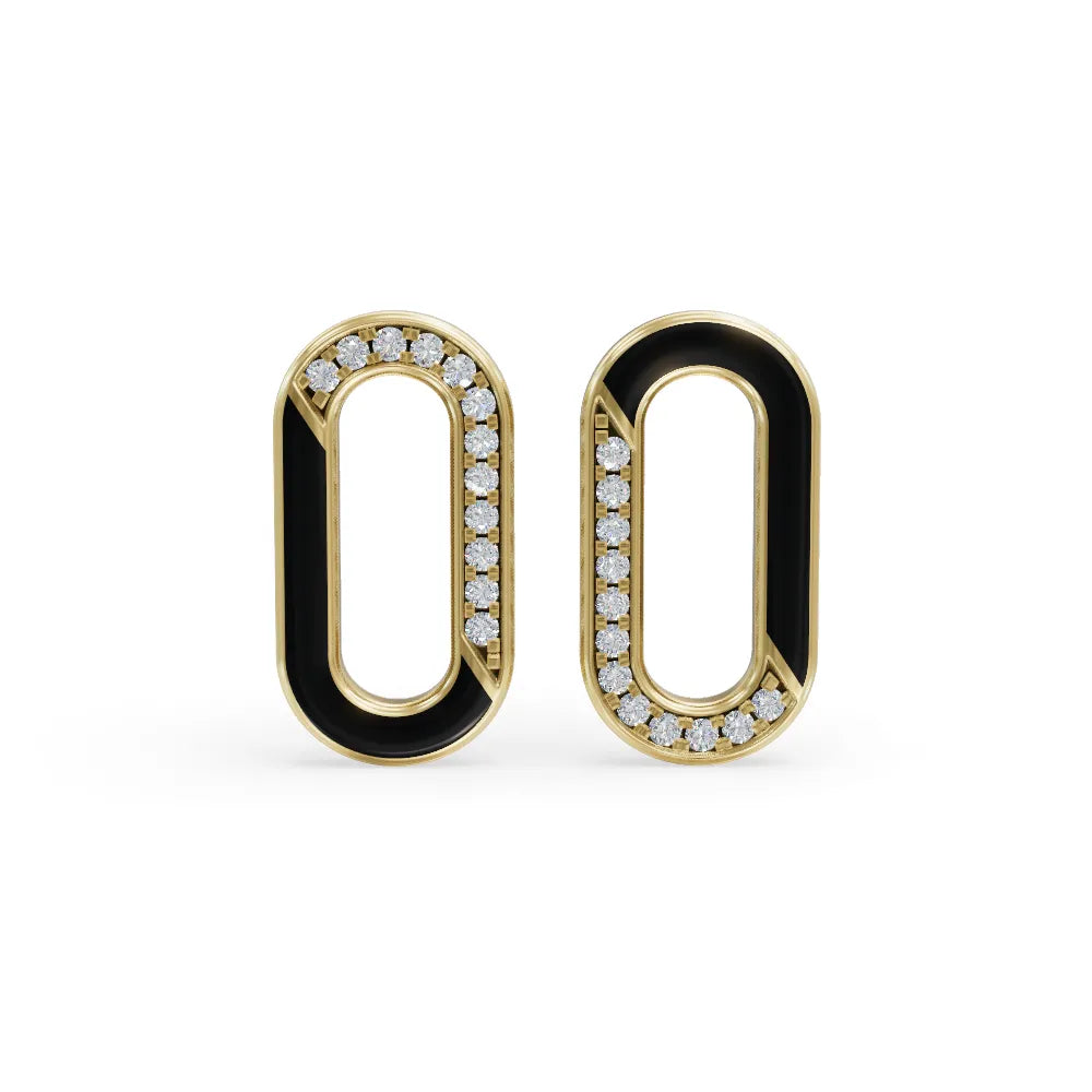 Loop Enamel Earrings