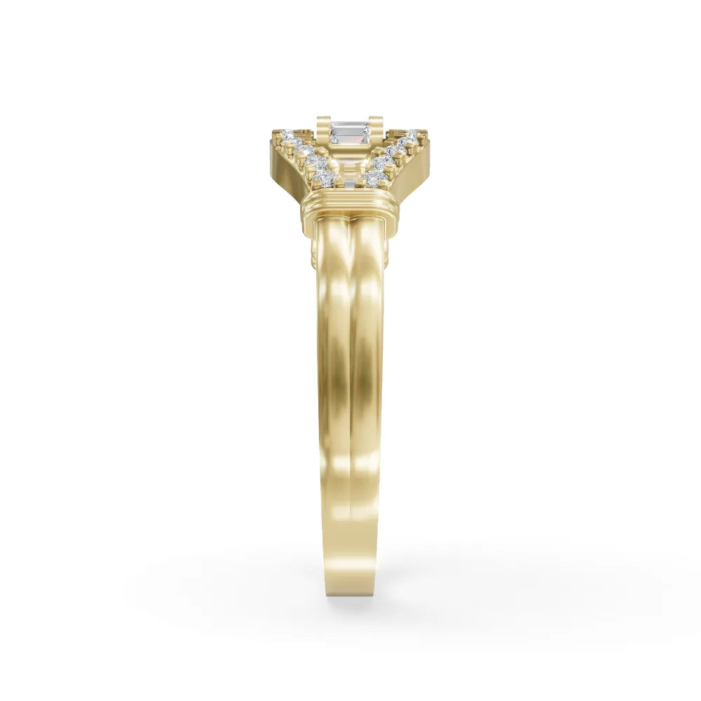 Modern Baguette Diamond Ring