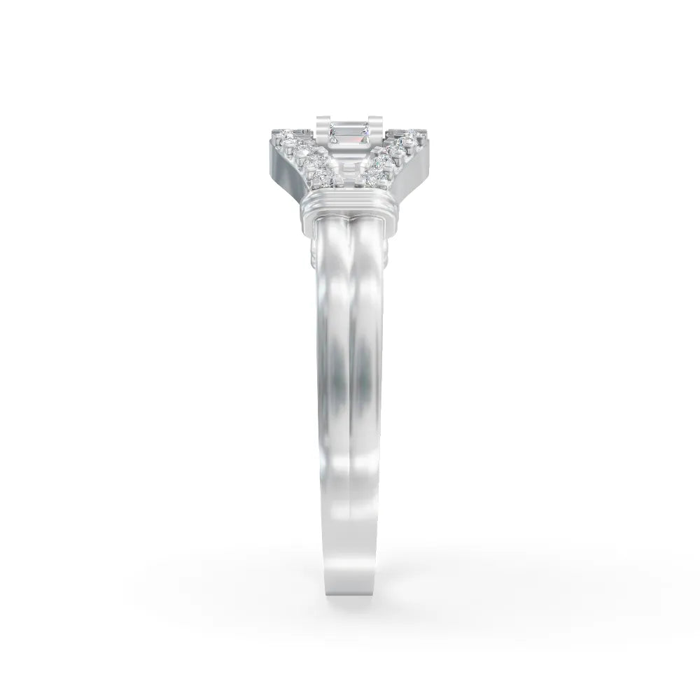 Modern Baguette Diamond Ring