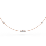 Load image into Gallery viewer, Radiant Trio Diamond Necklace | Diamond Necklace For Women
