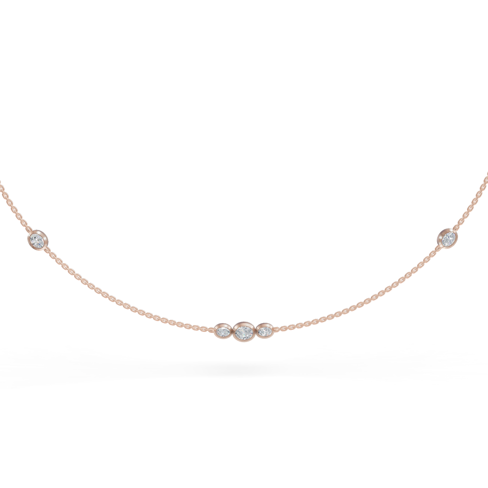 Radiant Trio Diamond Necklace | Diamond Necklace For Women