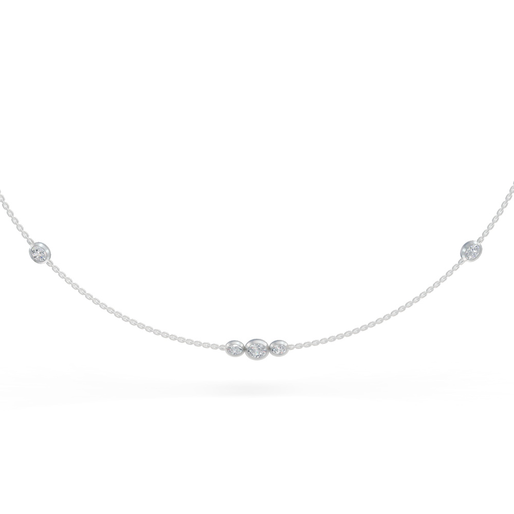 Radiant Trio Diamond Necklace | Diamond Necklace For Women