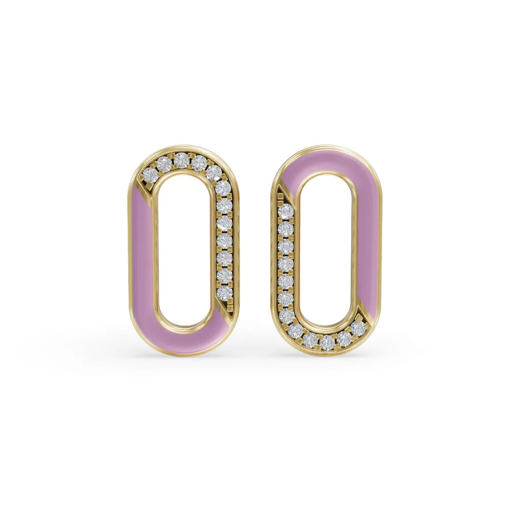 Loop Enamel Earrings