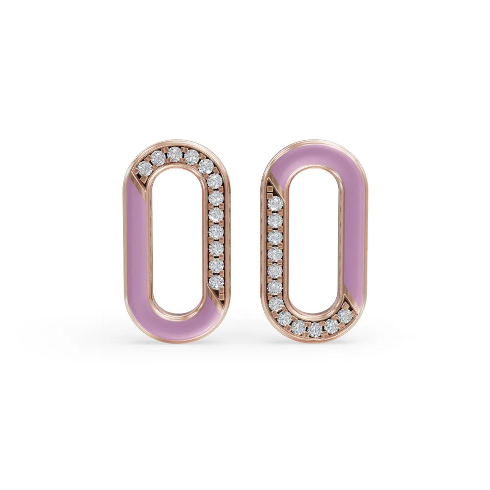 Loop Enamel Earrings