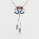 Load and play video in Gallery viewer, Twilight Teardrop Diamond Neckalce | Delicate Diamond Necklace
