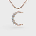 Load and play video in Gallery viewer, Moon pendant | Diamond Pendant | Crescent Moon Pendant
