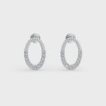 Load and play video in Gallery viewer, Oval Pebble Diamond Earrings | Diamond earrings | Everyday earrings
