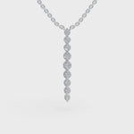 Load and play video in Gallery viewer, Balance Pendant | Vertical Diamond Pendant | Diamond Pendant
