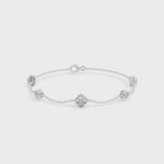 Load and play video in Gallery viewer, Floral Diamond Bracelet | Floral Bracelet | Diamond Bracelet Women
