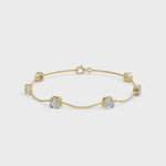 Load and play video in Gallery viewer, Delight Diamond Bracelet | Six Diamond Delight clusters
