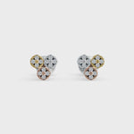 Load and play video in Gallery viewer, Trio Diamond Cluster Stud Earrings
