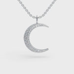 Load and play video in Gallery viewer, Moon pendant | Diamond Pendant | Crescent Moon Pendant
