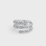 Load and play video in Gallery viewer, Spiral 925 Sterling Silver Lab Grown Diamond Ring
