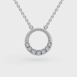 Load and play video in Gallery viewer, Pebble Round Pendant | Women&#39;s Diamond Pendant | Diamond Pendant
