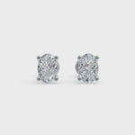 Load and play video in Gallery viewer, Classic Oval Studs | Diamond Stud Earrings | Minimalist Earrings
