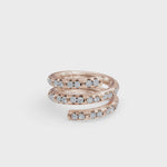 Load and play video in Gallery viewer, Spiral 925 Sterling Silver Lab Grown Diamond Ring
