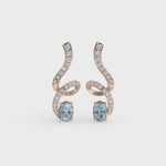 Load and play video in Gallery viewer, Aquamarine Twist Earring | Earrings For Bride | Designer Earrings
