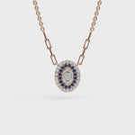 Load and play video in Gallery viewer, Tennis Blue 925 Sterling Silver Lab Grown Diamond Pendant
