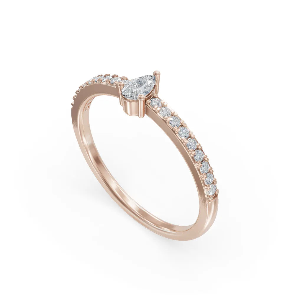 Sleek Pear Solitaire Diamond Ring | Bridal rings | Solitaire ring