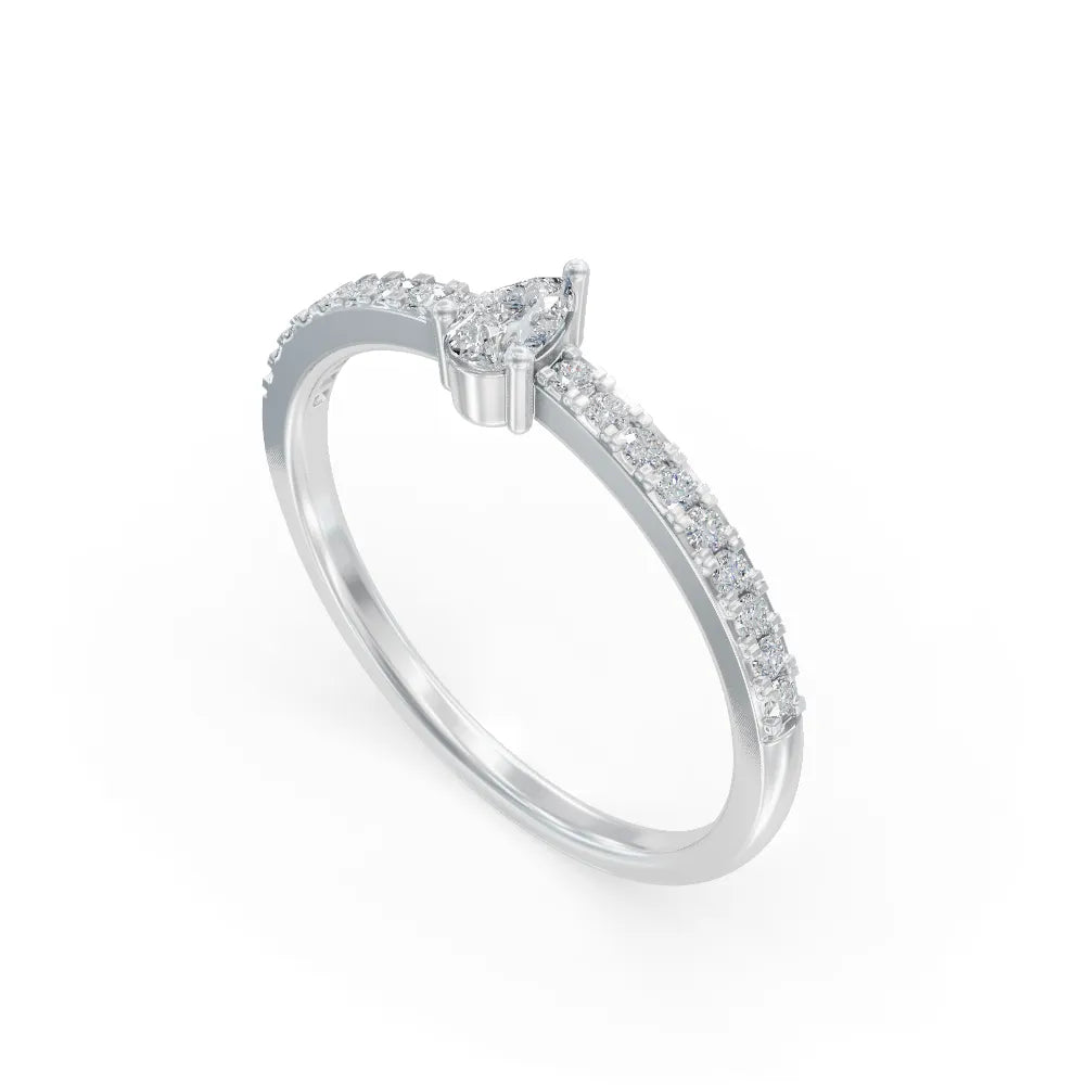 Sleek Pear Solitaire Diamond Ring | Bridal rings | Solitaire ring