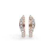 Waves 925 Sterling Silver Lab Grown Diamond hoops